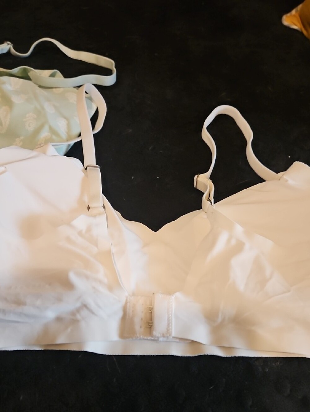 Lucky Brand Mint Paisley Bralette and White Seamless Bandeau Set - Picture 3 of 5